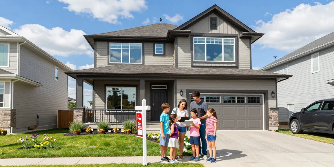 Discover Edmonton homes for sale featuring a welcoming family exploring a beautiful house.